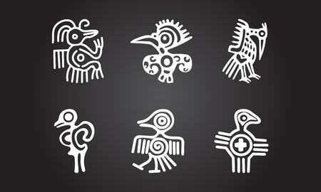 American indians ethnic symbolsのイラスト素材