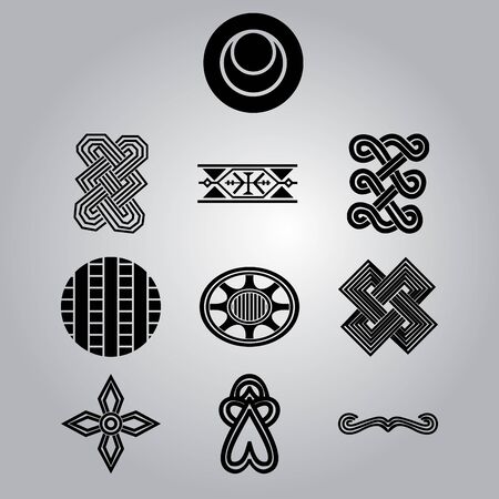 African national ethnic symbols and elementsのイラスト素材