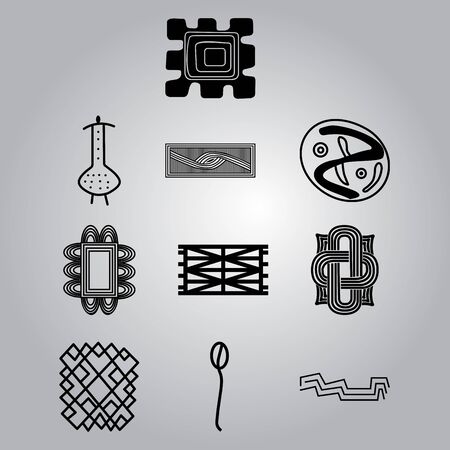 African national ethnic symbols and elementsのイラスト素材