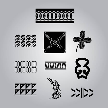 African national ethnic symbols and elementsのイラスト素材