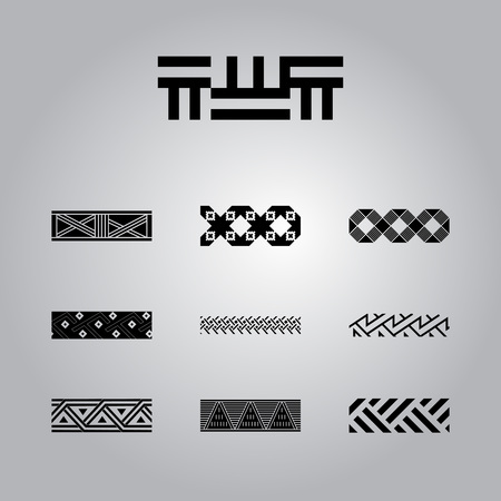 African national ethnic symbols and elementsのイラスト素材