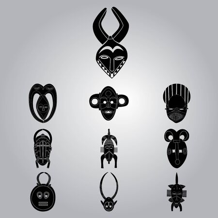 African national ethnic symbols and elementsのイラスト素材