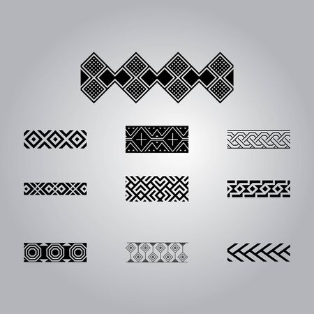 African ethnic symbols and elementsのイラスト素材