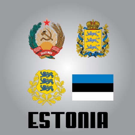 National elements of Estoniaのイラスト素材