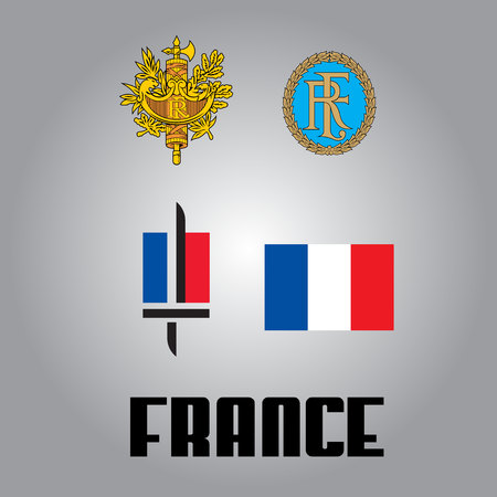 National elements of Franceのイラスト素材