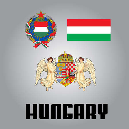 National elements of Hungaryのイラスト素材
