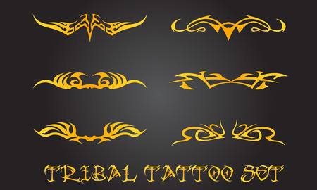 Tribal tattoo ornament setのイラスト素材