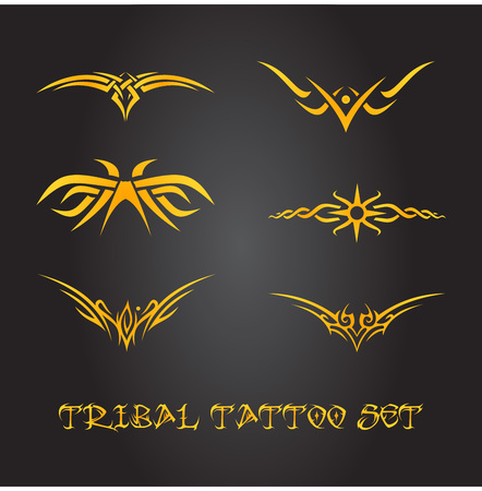 Tribal tattoo ornament setのイラスト素材