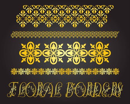 Floral design and elementsのイラスト素材