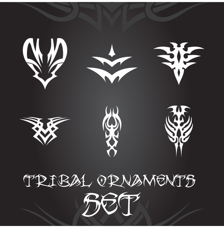 Tribal ornaments and design elements setのイラスト素材