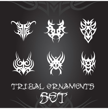 Tribal ornaments and design elements setのイラスト素材