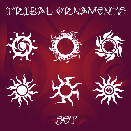 Tribal ornaments setのイラスト素材