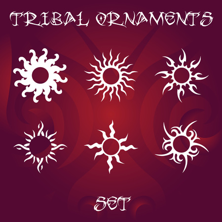 Tribal ornaments setのイラスト素材