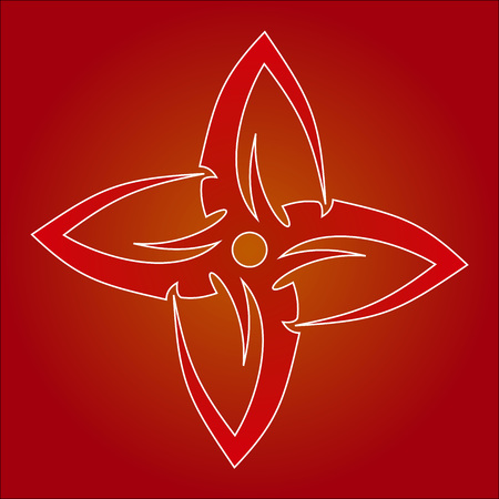 Round and tribal ornament vector illustration.のイラスト素材