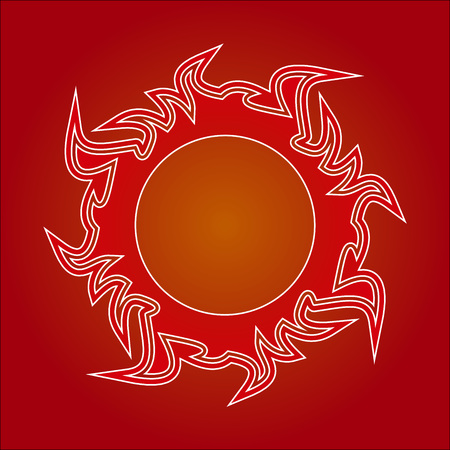 Round and tribal ornament vector illustration.のイラスト素材