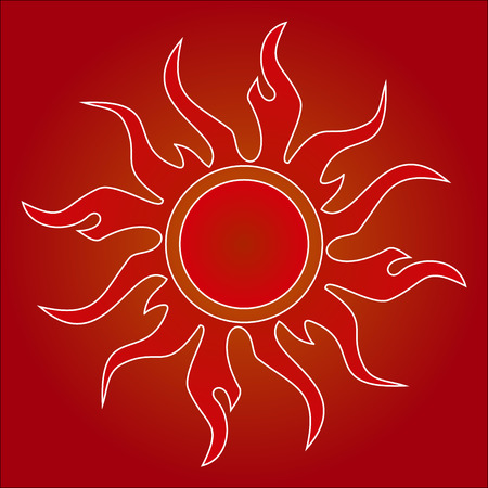 Round and tribal ornamentのイラスト素材