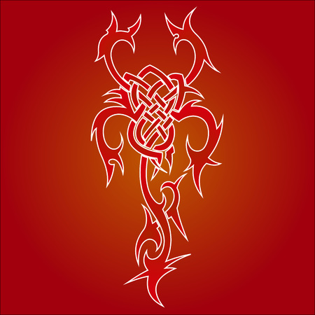 Tribal design element and tattoo ornamentsのイラスト素材