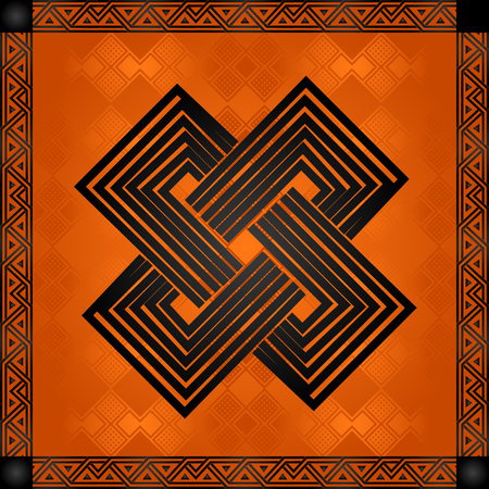 African culture symbolic ornaments illustration.のイラスト素材