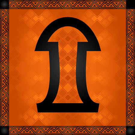 African culture symbolic ornaments illustration.のイラスト素材