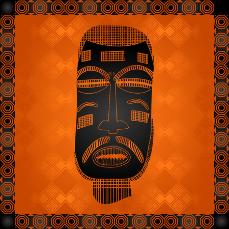 African culture symbolic ornaments illustration.のイラスト素材