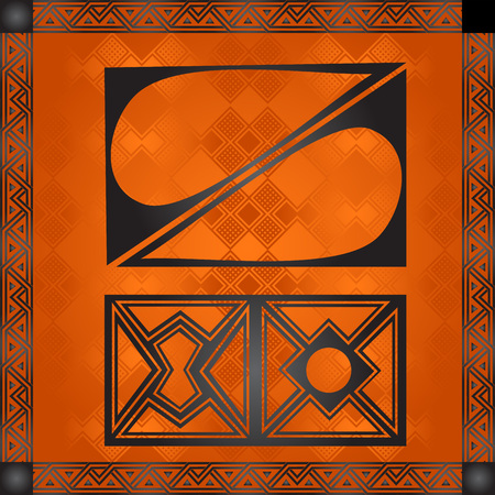 African tribes cultural symbolic ornamentsのイラスト素材