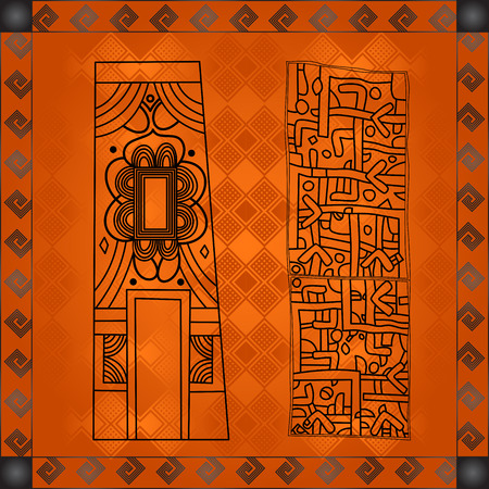 African symbolic ornamentのイラスト素材
