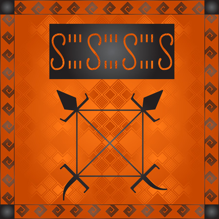 African symbolic ornamentのイラスト素材