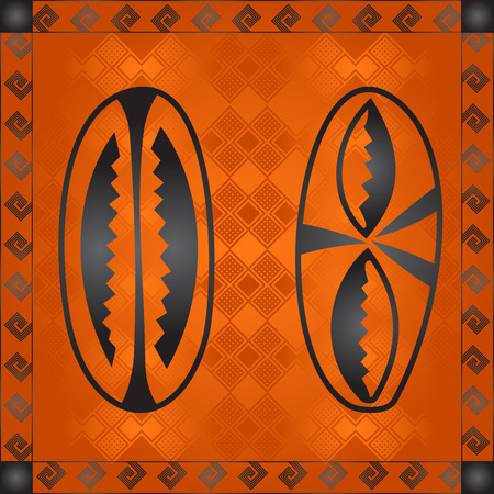 African tribes cultural symbolic ornamentsのイラスト素材