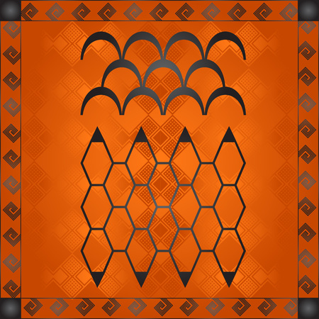 African tribes cultural symbolic ornamentsのイラスト素材