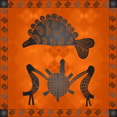 African tribes cultural symbolic ornamentsのイラスト素材