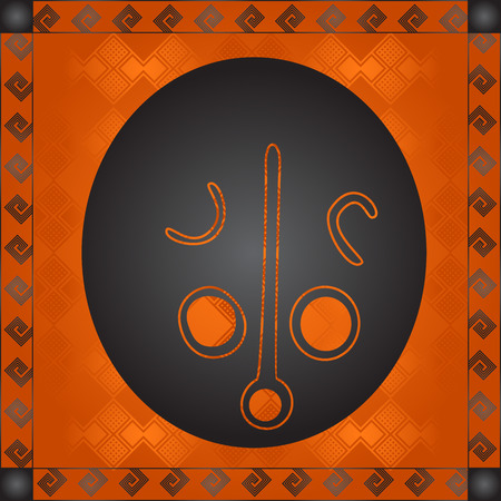 African tribes cultural symbolic ornamentsのイラスト素材