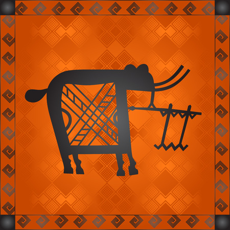 African tribes cultural symbolic ornamentsのイラスト素材
