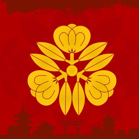 A Japanese culture symbolic vector ornaments.のイラスト素材