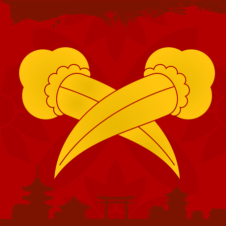 A Japanese culture symbolic vector ornaments.のイラスト素材