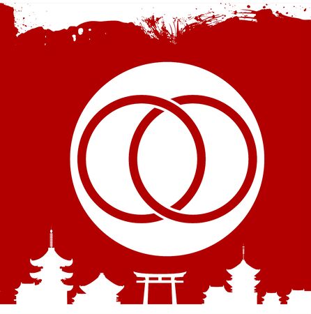 A Japanese culture symbolic vector ornamentsのイラスト素材