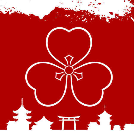 A Japanese culture symbolic vector ornaments.のイラスト素材