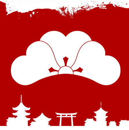 Japanese cultural ornamentsのイラスト素材