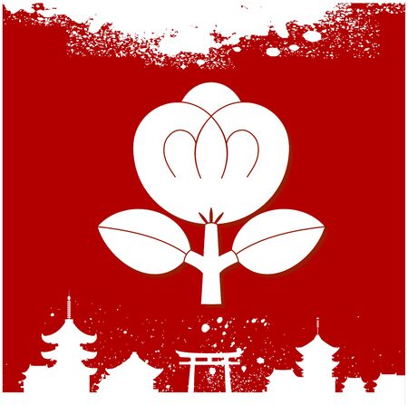 Japanese cultural ornaments. National ornaments of Japanのイラスト素材