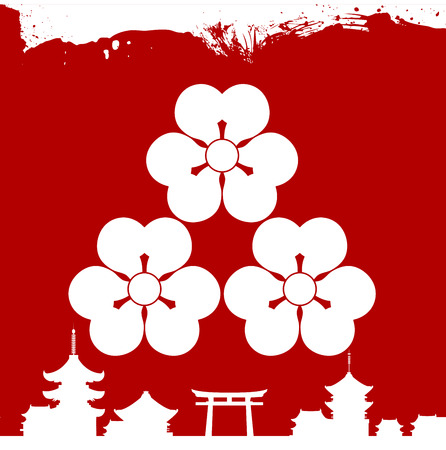 Japanese cultural ornamentsのイラスト素材