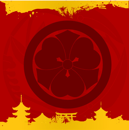 A Japanese cultural ornaments. National ornaments of Japan.のイラスト素材