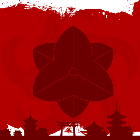 A Japanese cultural ornaments. National ornaments of Japan.のイラスト素材