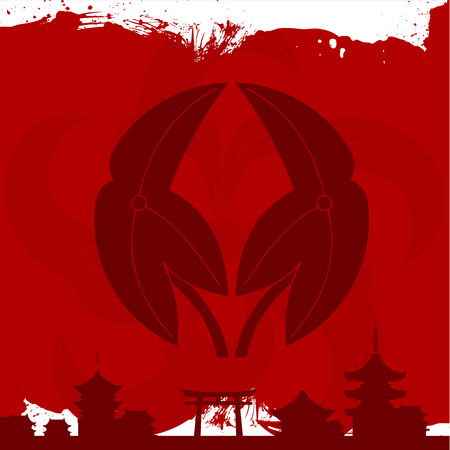 A Japanese cultural ornaments. National ornaments of Japan.のイラスト素材