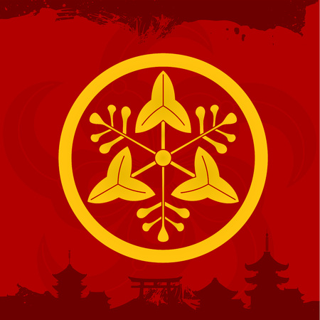 National edesign elements of Japan. Japanese Cultural ornamentsのイラスト素材