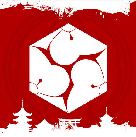 National design elements of Japan. Japanese Cultural ornamentsのイラスト素材