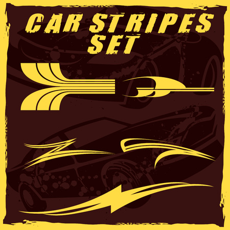Tribal and cool Car stripe set top print on vinyl and adhesive on vehicleのイラスト素材