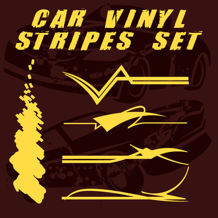 Tribal and cool Car stripe set top print on vinyl and adhesive on vehicleのイラスト素材