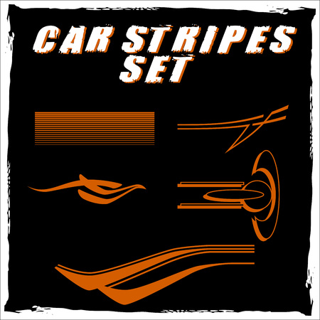 Tribal and cool Car stripe set top print on vinyl and adhesive on vehicleのイラスト素材
