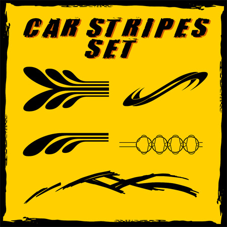 Tribal and cool Car stripe set top print on vinyl and adhesive on vehicleのイラスト素材
