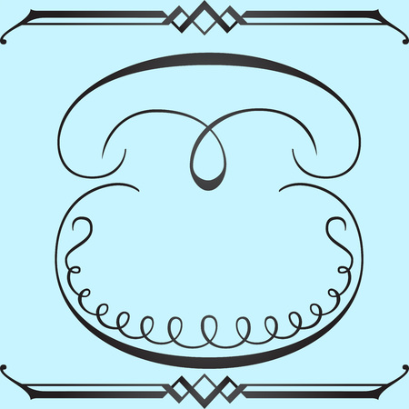 Decorative floral design elements and vector ornamentsのイラスト素材