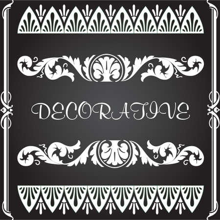 Decorative floral design elements and vector ornamentsのイラスト素材